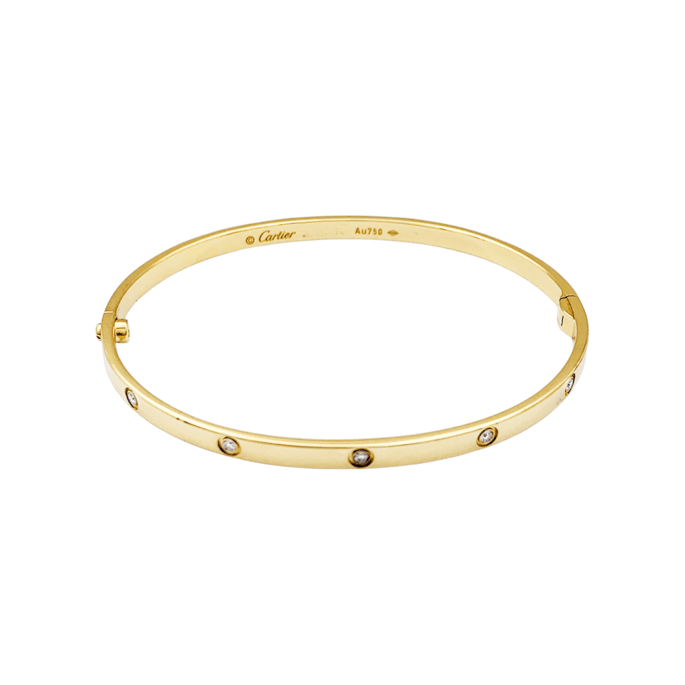 Bracelet Jonc CARTIER "Love" en or jaune et diamants - Castafiore
