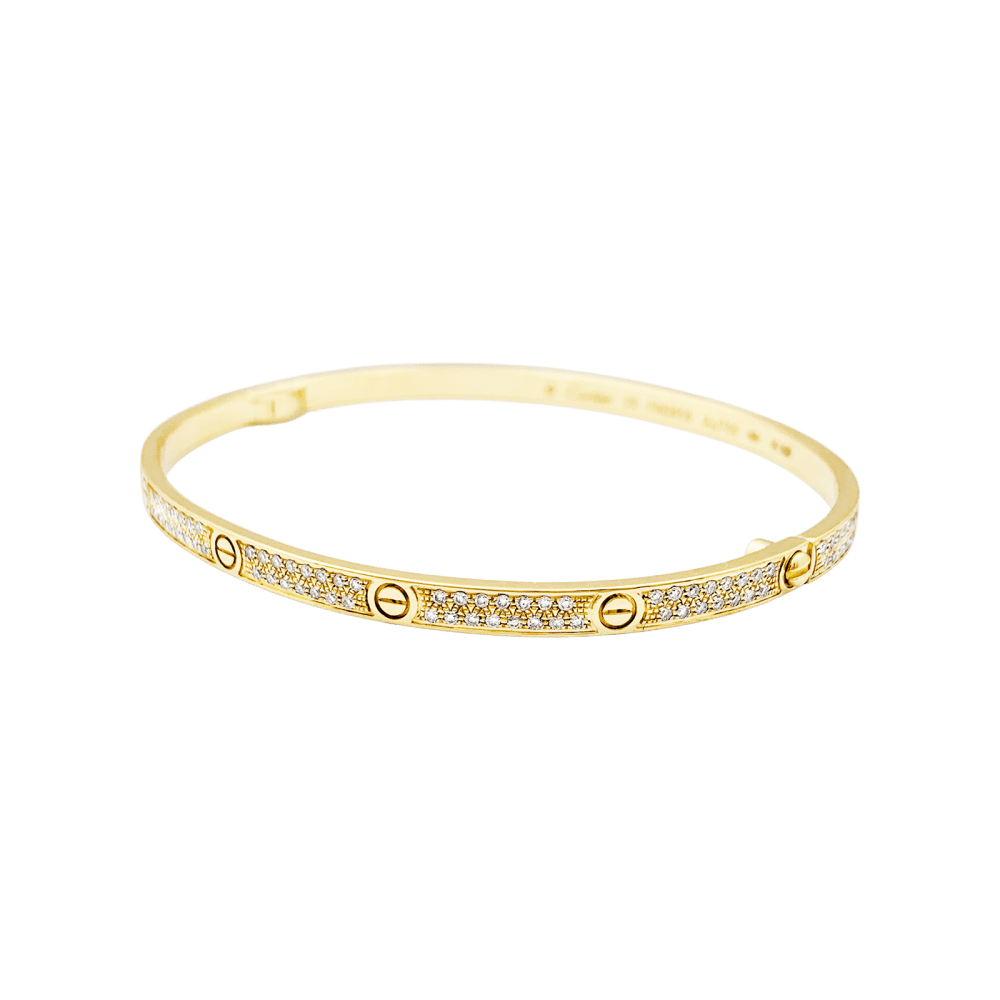 Bracelet Jonc CARTIER "Love" en or jaune et diamants - Castafiore