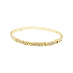Bracelet Jonc CARTIER "Love" en or jaune et diamants - Castafiore