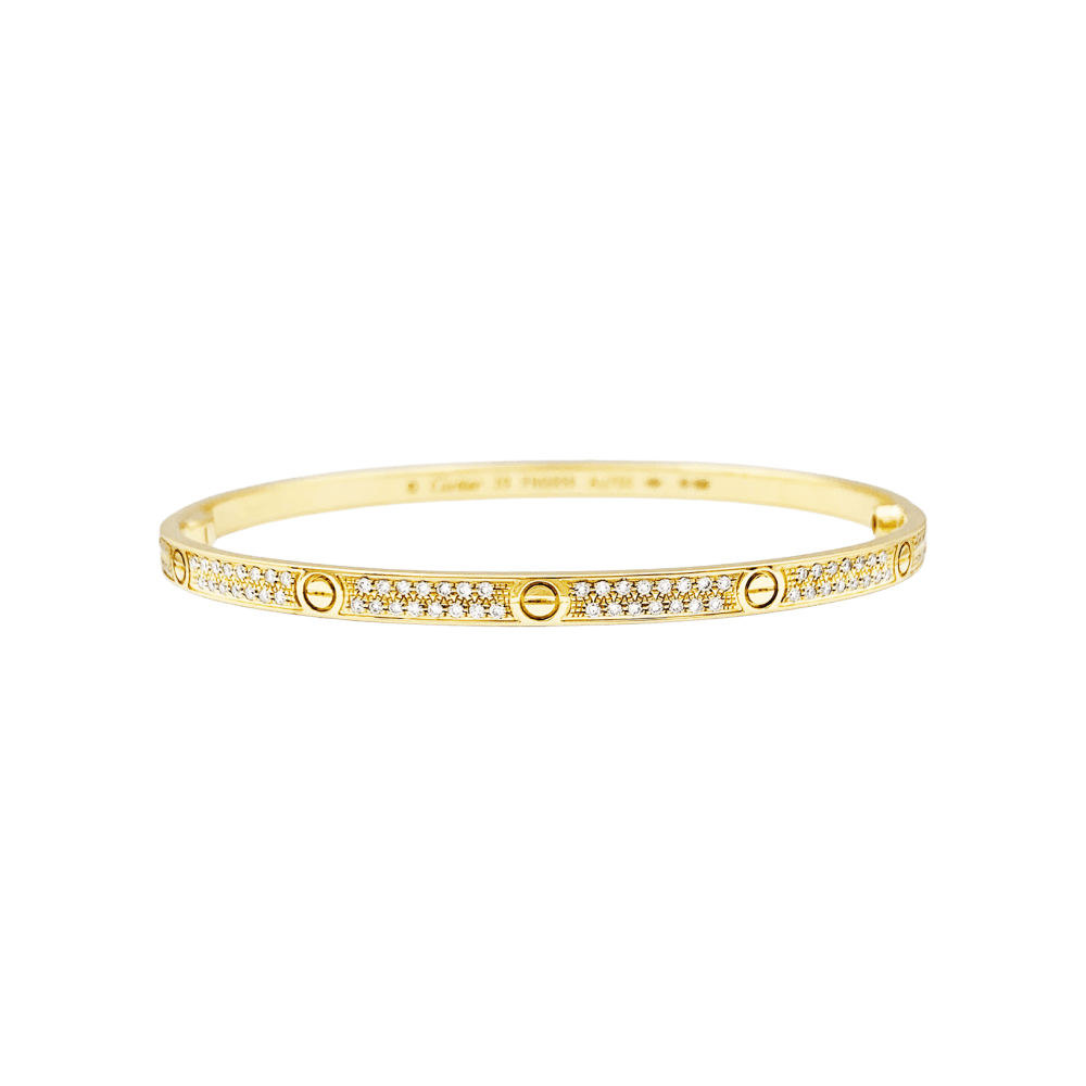Bracelet Jonc CARTIER "Love" en or jaune et diamants - Castafiore