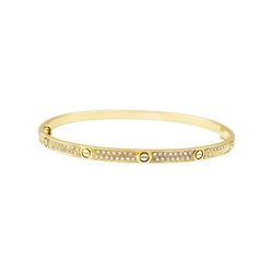 Bracelet Jonc CARTIER "Love" en or jaune et diamants - Castafiore