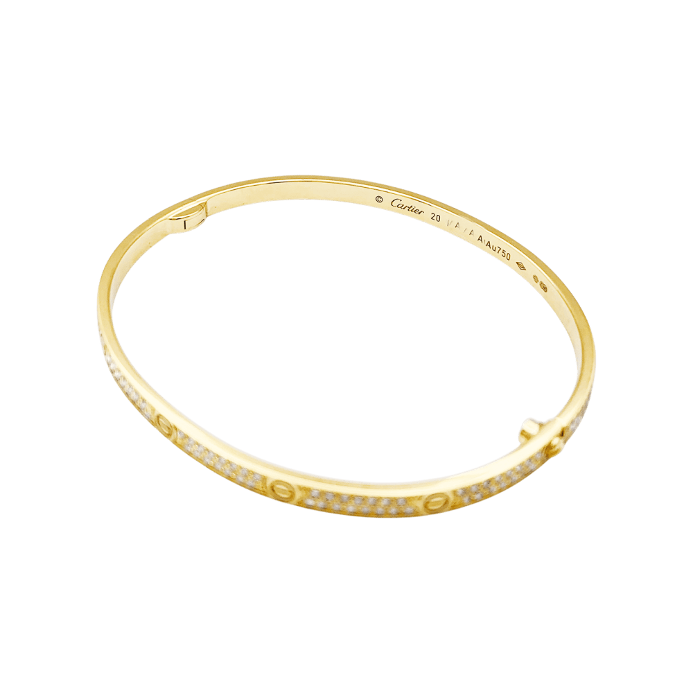 Bracelet Jonc CARTIER "Love" en or jaune et diamants - Castafiore