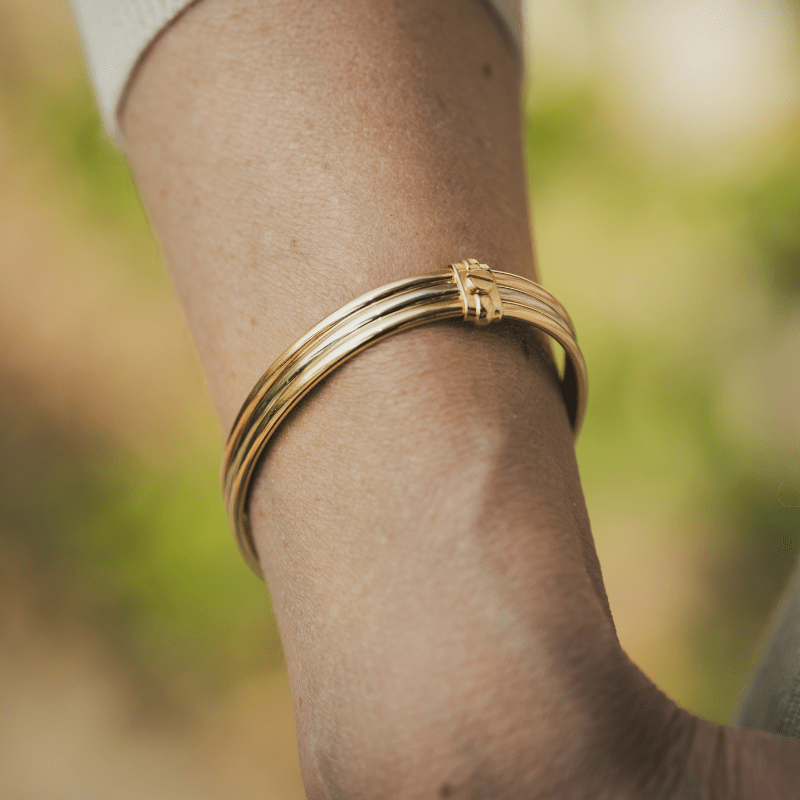 Bracelet Jonc CARTIER Trinity en or blanc, or jaune et or rose