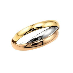 Bracelet Jonc CARTIER "Trinity" en or blanc, or jaune et or rose - Castafiore