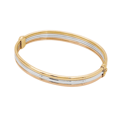 Bracelet Jonc CARTIER "Trinity" en or jaune, or rose et or blanc - Castafiore