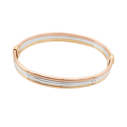 Bracelet Jonc CARTIER "Trinity" en or jaune, or rose et or blanc - Castafiore