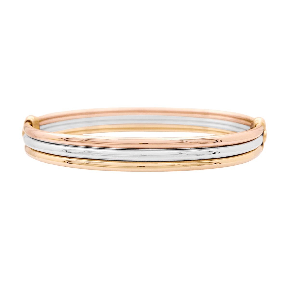 Bracelet Jonc CARTIER "Trinity" en or jaune, or rose et or blanc - Castafiore