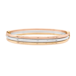 Bracelet Jonc CARTIER "Trinity" en or jaune, or rose et or blanc - Castafiore
