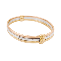Bracelet Jonc CARTIER "Trinity" en or jaune, or rose et or blanc - Castafiore
