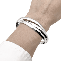 Bracelet Jonc CARTIER "Trinity" en platine - Castafiore