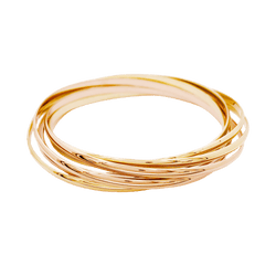 Bracelet Jonc CARTIER "Trinity Semainier" en or jaune, or blanc et or rose - Castafiore
