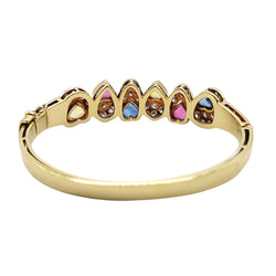 Bracelet Jonc CRISTILLI en or jaune, saphirs et diamants - Castafiore