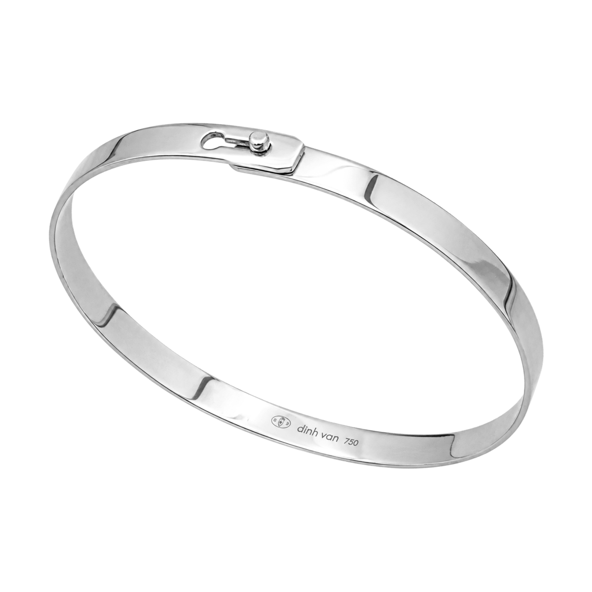 Bracelet Jonc DINH VAN "Serrure" en or blanc - Castafiore