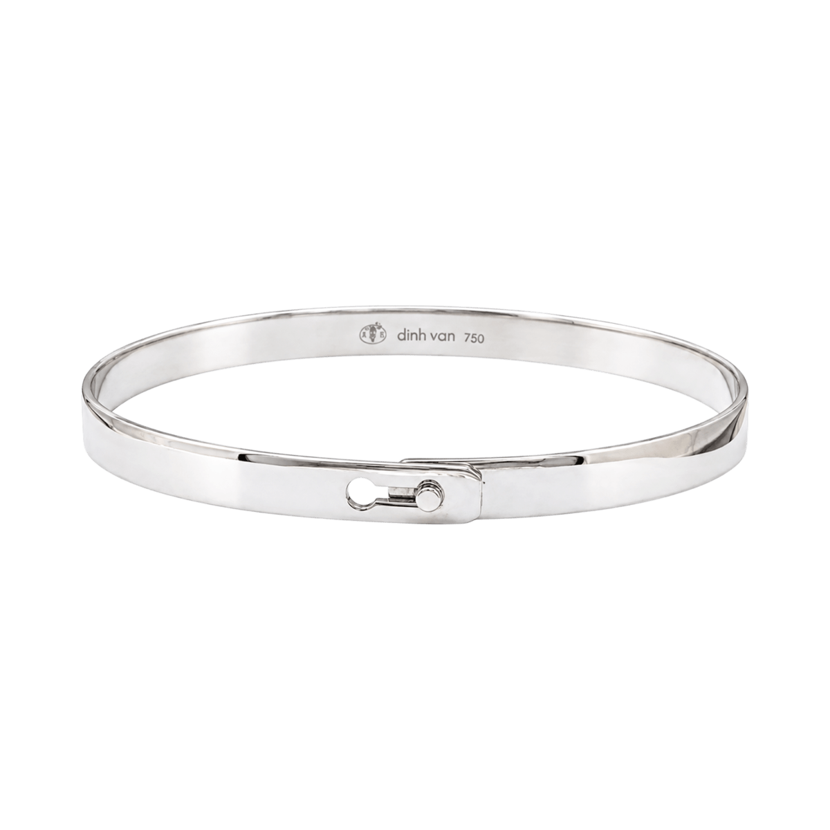 Bracelet Jonc DINH VAN "Serrure" en or blanc - Castafiore