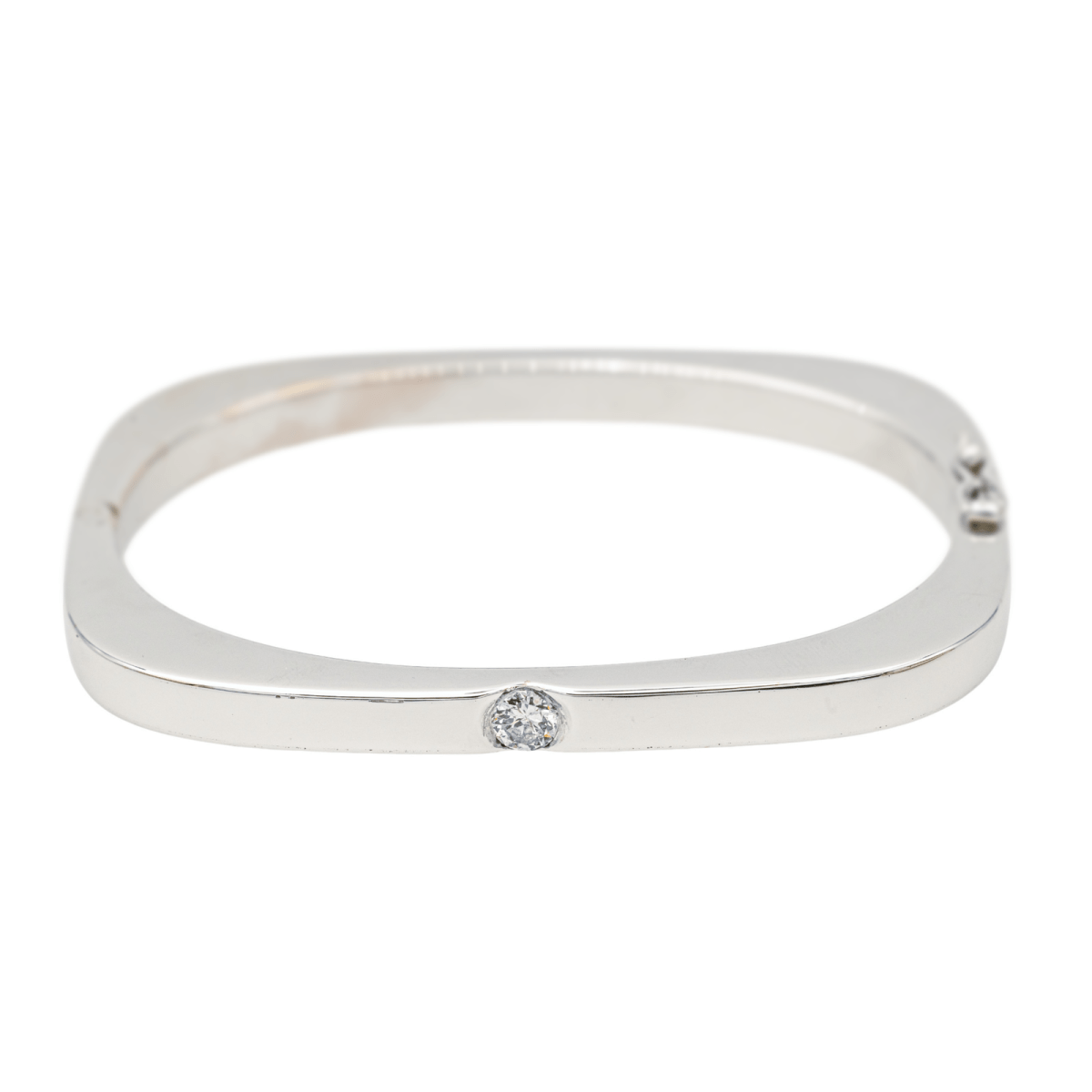 Bracelet Jonc en or blanc et diamant - Castafiore