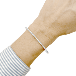 Bracelet Jonc en or blanc et diamants - Castafiore