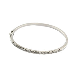 Bracelet Jonc en or blanc et diamants - Castafiore