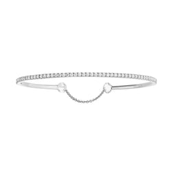 Bracelet Jonc en or blanc et diamants - Castafiore