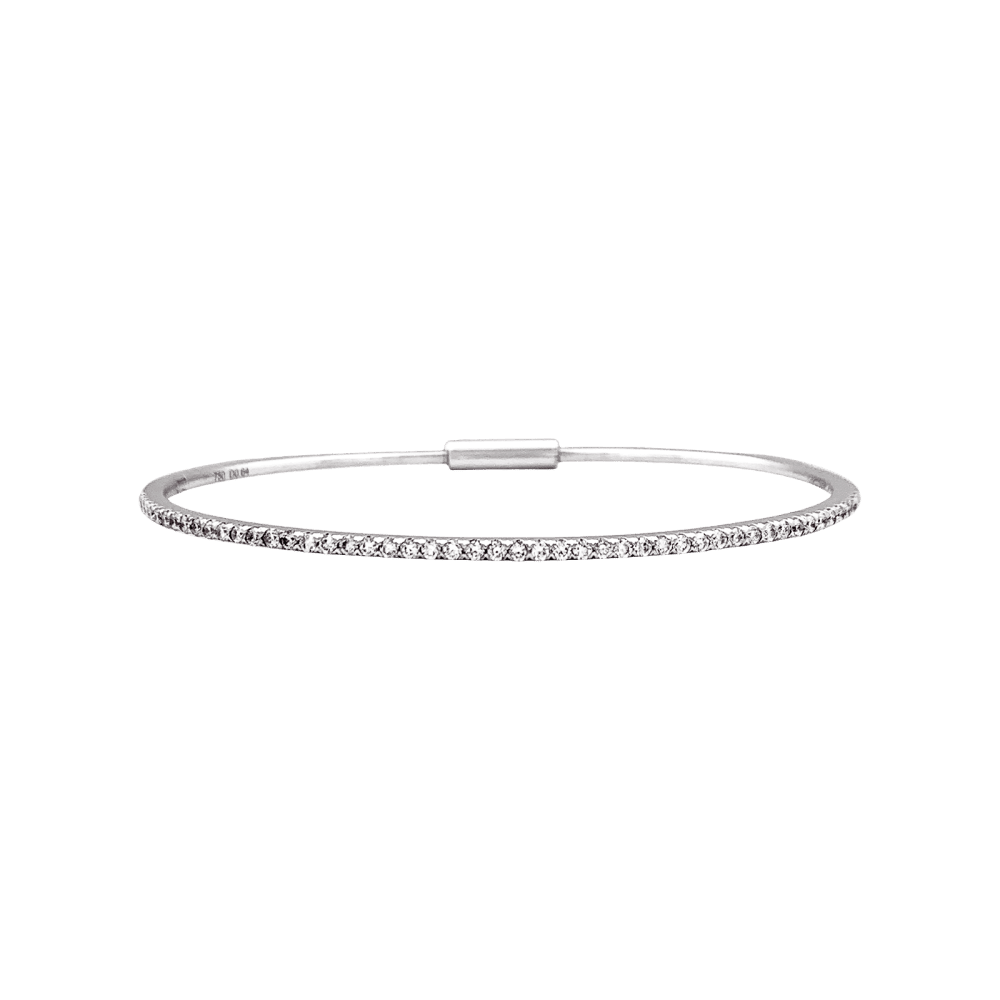 Bracelet Jonc en or blanc et diamants - Castafiore