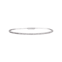 Bracelet Jonc en or blanc et diamants - Castafiore