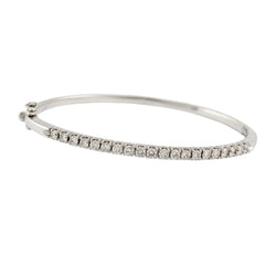 Bracelet Jonc en or blanc et diamants - Castafiore