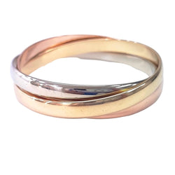 Bracelet Jonc en or blanc, or jaune et or rose - Castafiore