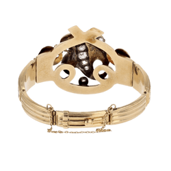 Bracelet Jonc en or jaune, émail et diamants - Castafiore