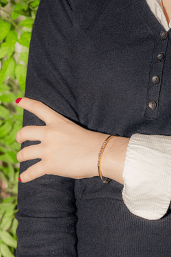 Bracelet Jonc en or jaune et diamant - Castafiore