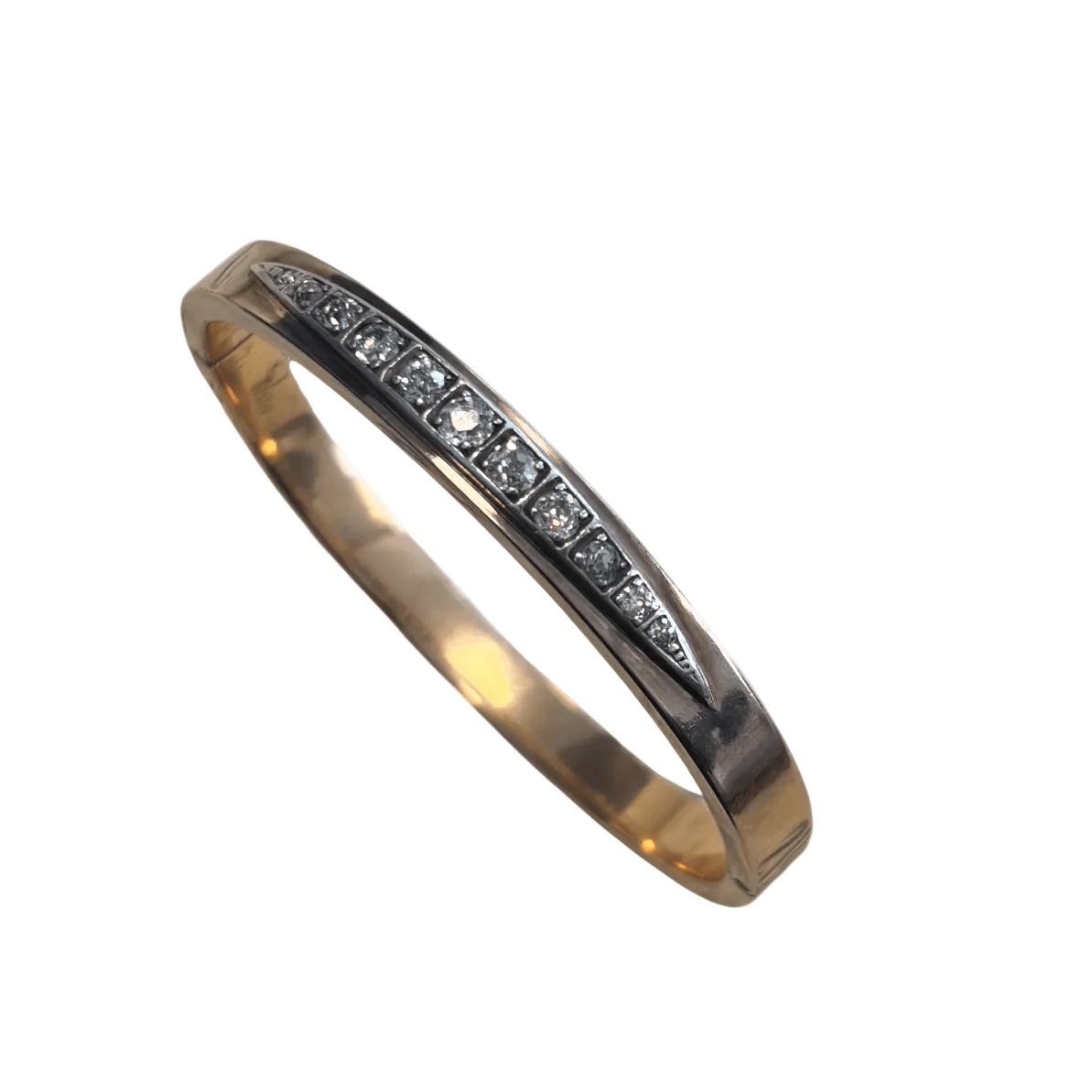 Bracelet Jonc en or jaune et diamants