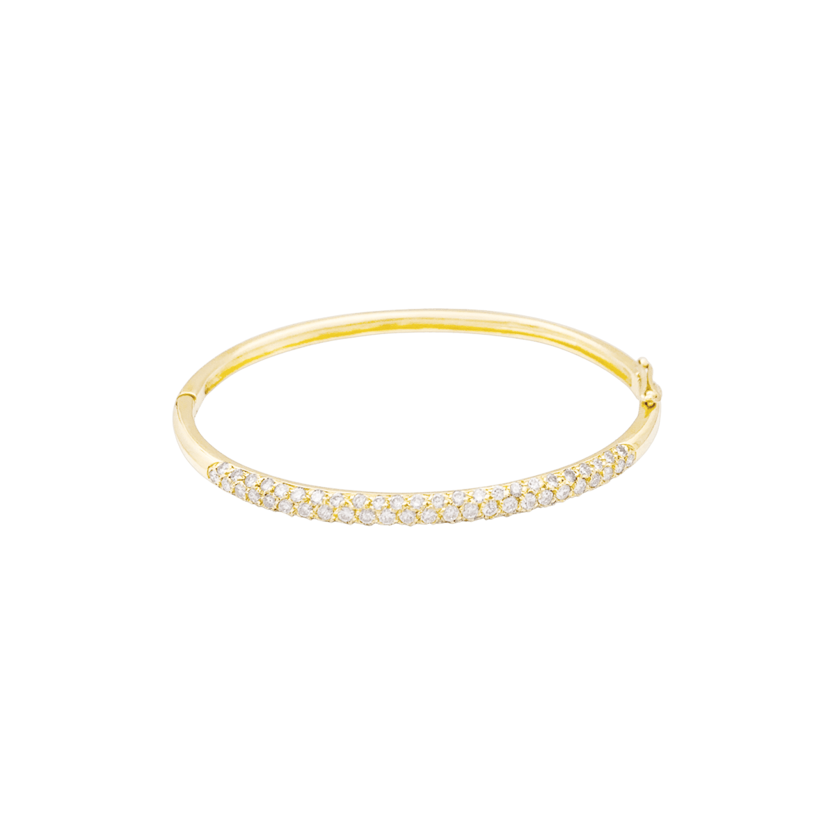 Bracelet Jonc en or jaune et diamants - Castafiore