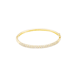 Bracelet Jonc en or jaune et diamants - Castafiore
