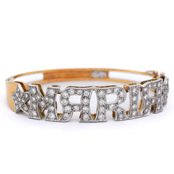 Bracelet Jonc en or jaune et diamants - Castafiore