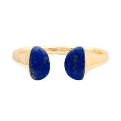 Bracelet Jonc en or jaune et lapis - lazuli - Castafiore