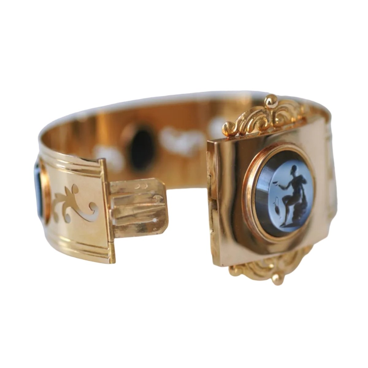 Bracelet Jonc en or rose et agate - Castafiore
