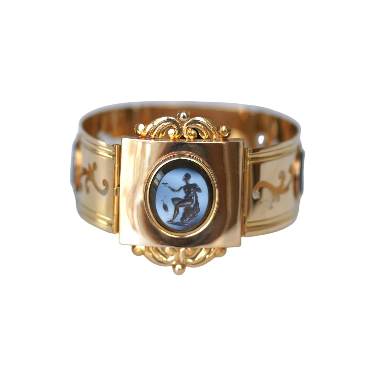 Bracelet Jonc en or rose et agate - Castafiore