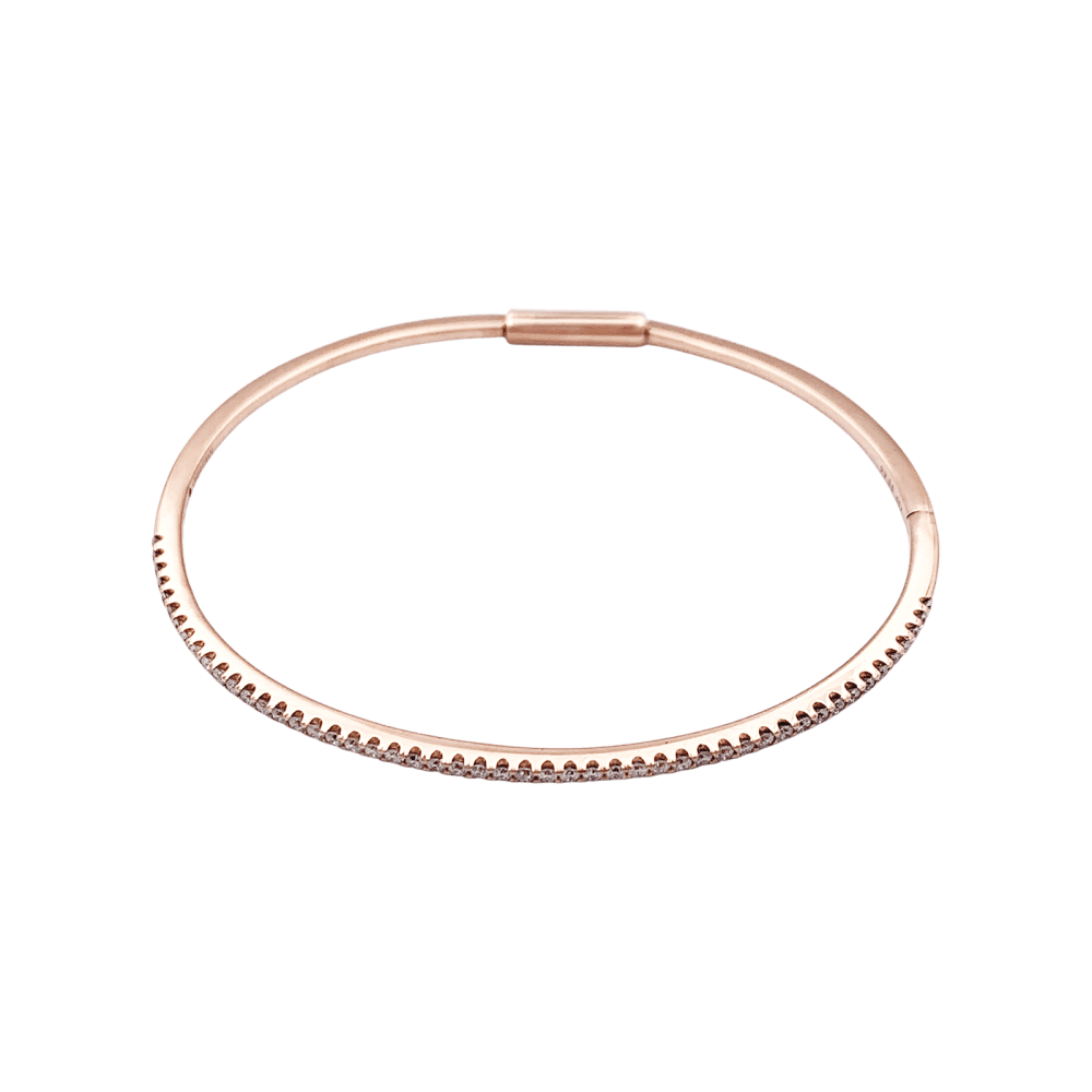 Bracelet Jonc en or rose et diamants - Castafiore