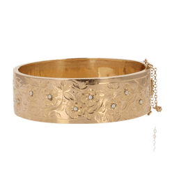 Bracelet Jonc en or rose et perles - Castafiore