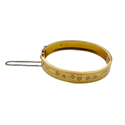 Bracelet Jonc en or rose et perles - Castafiore