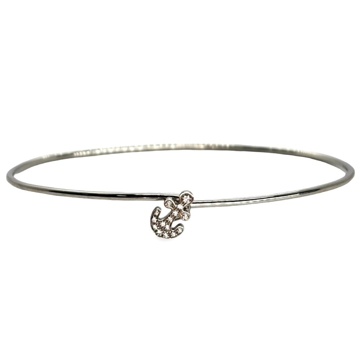 Bracelet Jonc FRED "Fred For Kate Moss" en or blanc et diamants - Castafiore