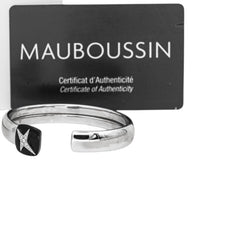 Bracelet Jonc MAUBOUSSIN "Étoile Sublime" en or blanc et diamants - Castafiore