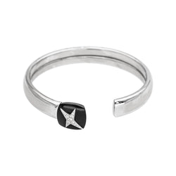 Bracelet Jonc MAUBOUSSIN "Étoile Sublime" en or blanc et diamants - Castafiore