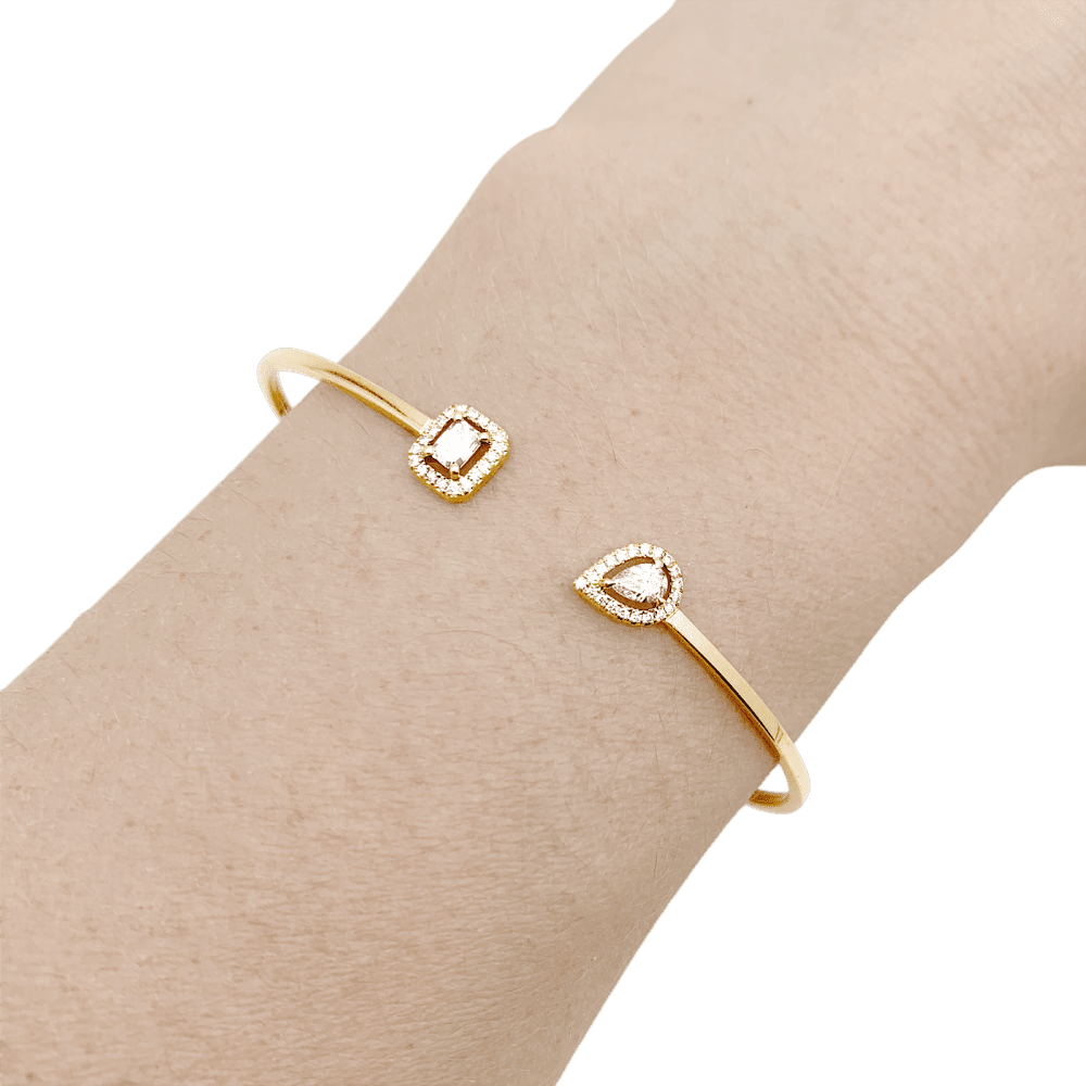 Bracelet Jonc MESSIKA "Flex Toi & Moi My Twin" en or jaune et diamants - Castafiore