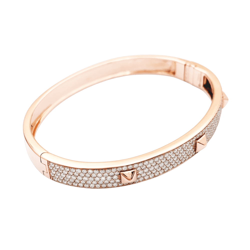Bracelet Jonc MESSIKA "Spiky" en or rose et diamants - Castafiore