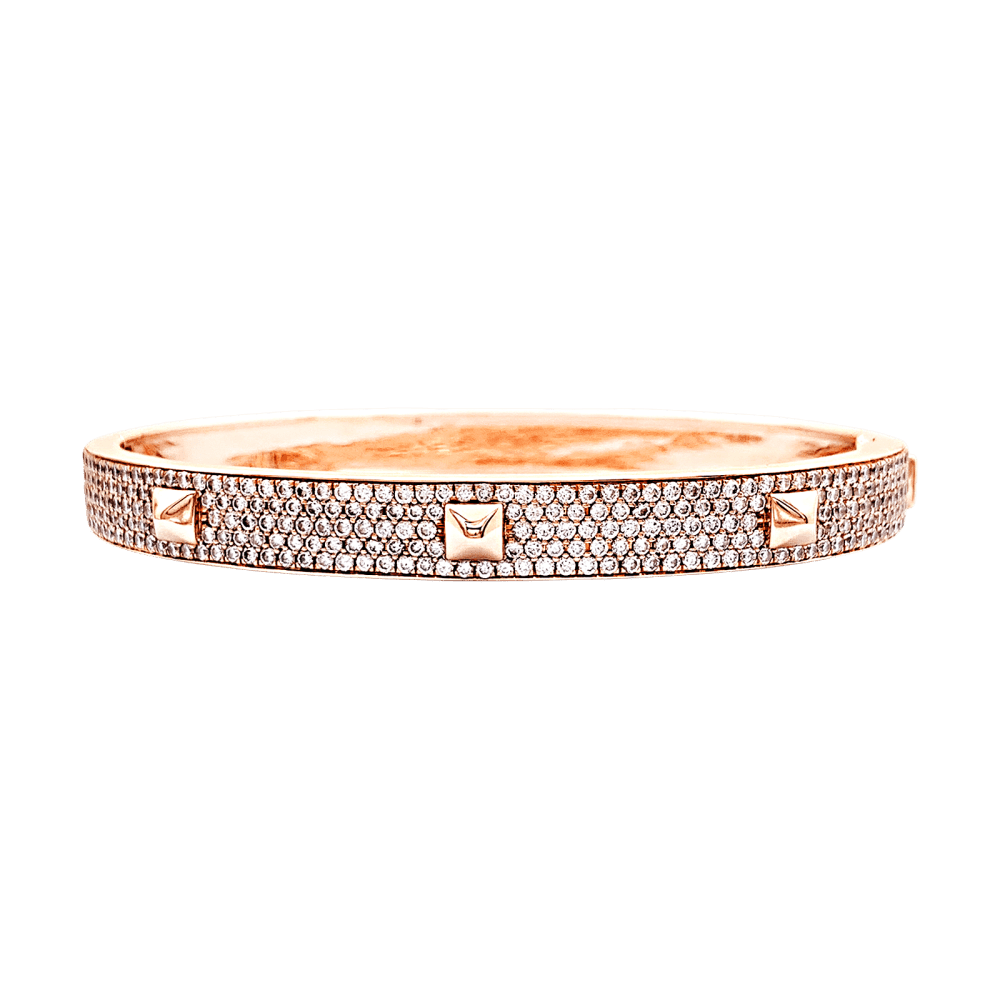 Bracelet Jonc MESSIKA "Spiky" en or rose et diamants - Castafiore