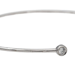 Bracelet Jonc Or blanc Diamant - Castafiore
