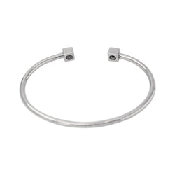 Bracelet Jonc Or blanc Diamant - Castafiore