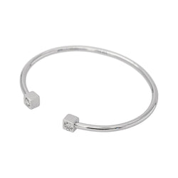 Bracelet Jonc Or blanc Diamant - Castafiore