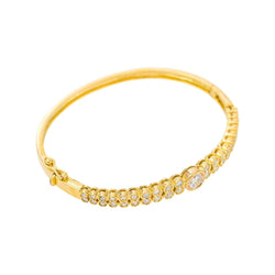 Bracelet Jonc Or jaune Diamant - Castafiore