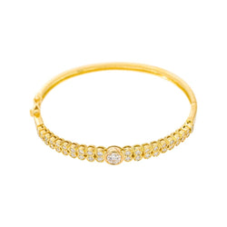 Bracelet Jonc Or jaune Diamant - Castafiore