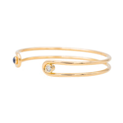 Bracelet Jonc Or jaune Diamant - Castafiore